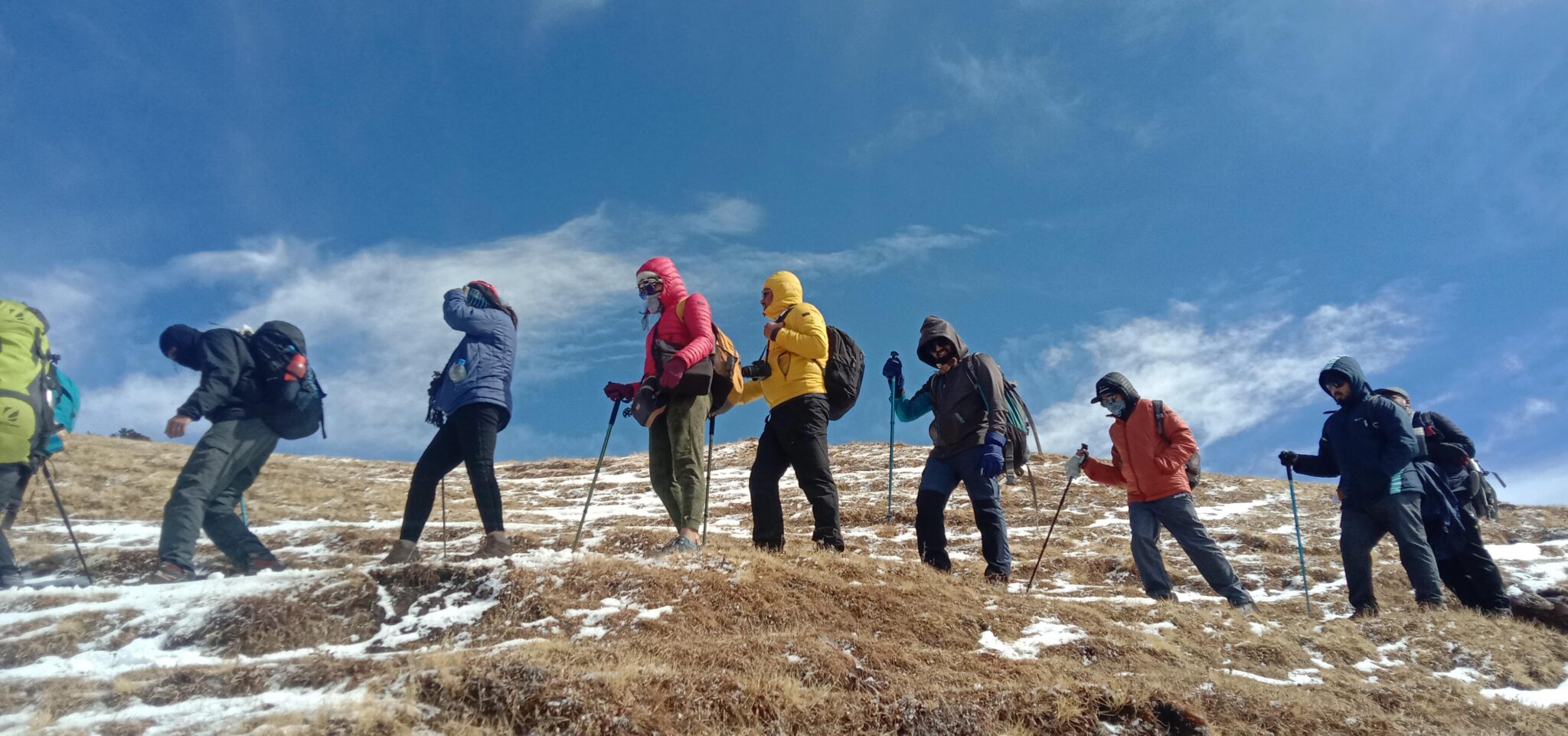 Group of trekker at Brahmatal Winter Snow Trek Trek